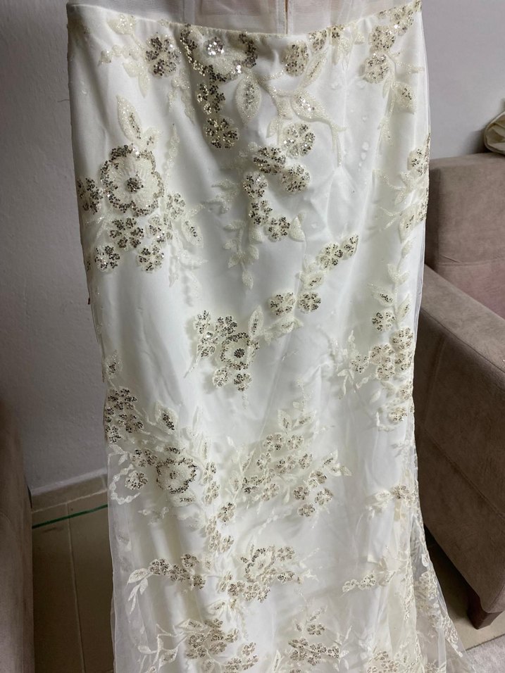 Straplez A Kesim Vintage Gelinlik - Görsel 2