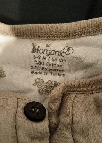 Kız Çocuk Bej Pamuklu Düğmeli Yelek - Görsel 2