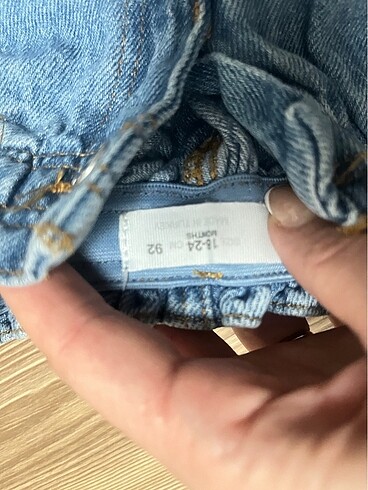 18-24 Ay Beden mavi Renk Kız bebek jean