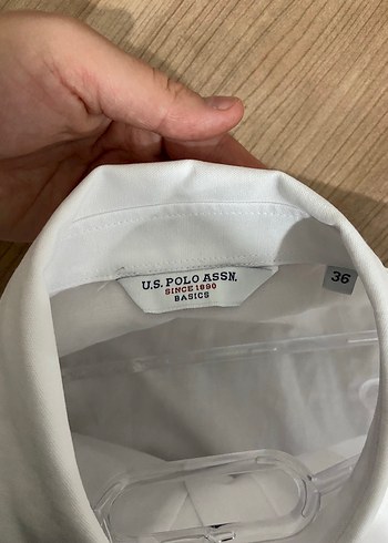 36 Beden beyaz Renk U.S. POLO ASSN. Düğmeli Beyaz Kadın Pamuk Gömlek