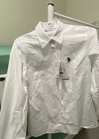 U.S Polo Assn. U.S. POLO ASSN. Düğmeli Beyaz Kadın Pamuk Gömlek