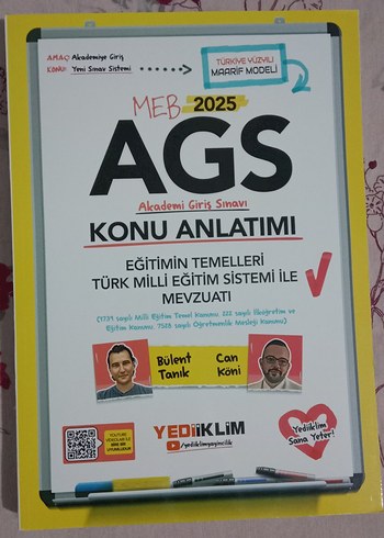 AGS EĞİTİMİN TEMELLERİ, TÜRK MİLLİ EĞİTİM SİSTEMİ İLE MEVZUATI
