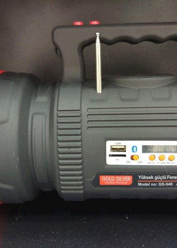 Diger Kırmızı Güneş Enerjili Bluetooth Lambası - Görsel 6