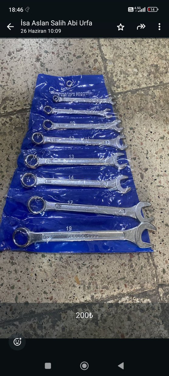 FIRAT 8 Parça Çift Uçlu Açık Anahtar Seti - Görsel 2