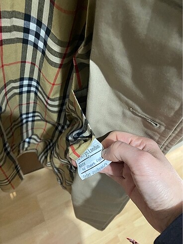 l Beden camel Renk Burberry Erkek Trenckot L beden