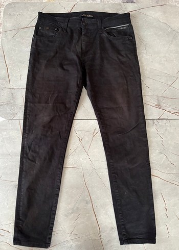Erkek Siyah Regular Fit Denim Pantolon