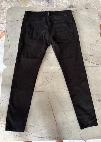 34 Beden Erkek Siyah Regular Fit Denim Pantolon