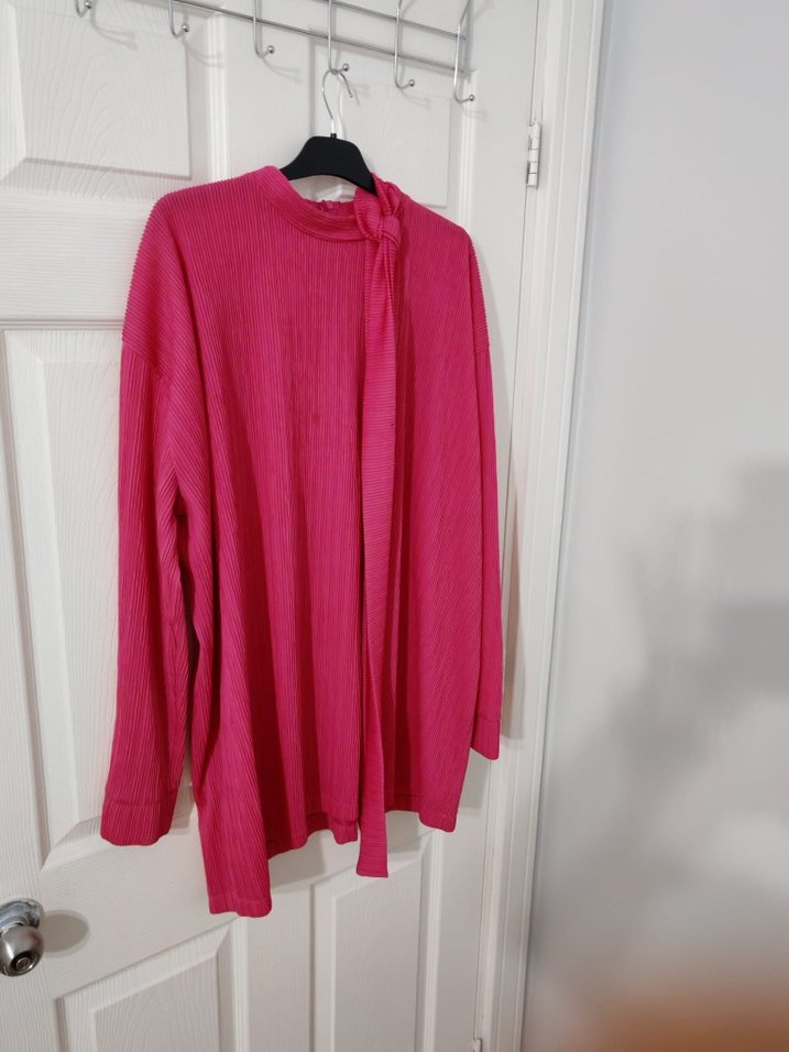 Piliseli Pembe Hamile Triko - Görsel 3