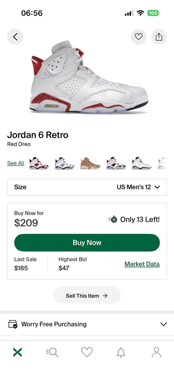 Nike Jordan 6 Retro Red Oreo - Görsel 4