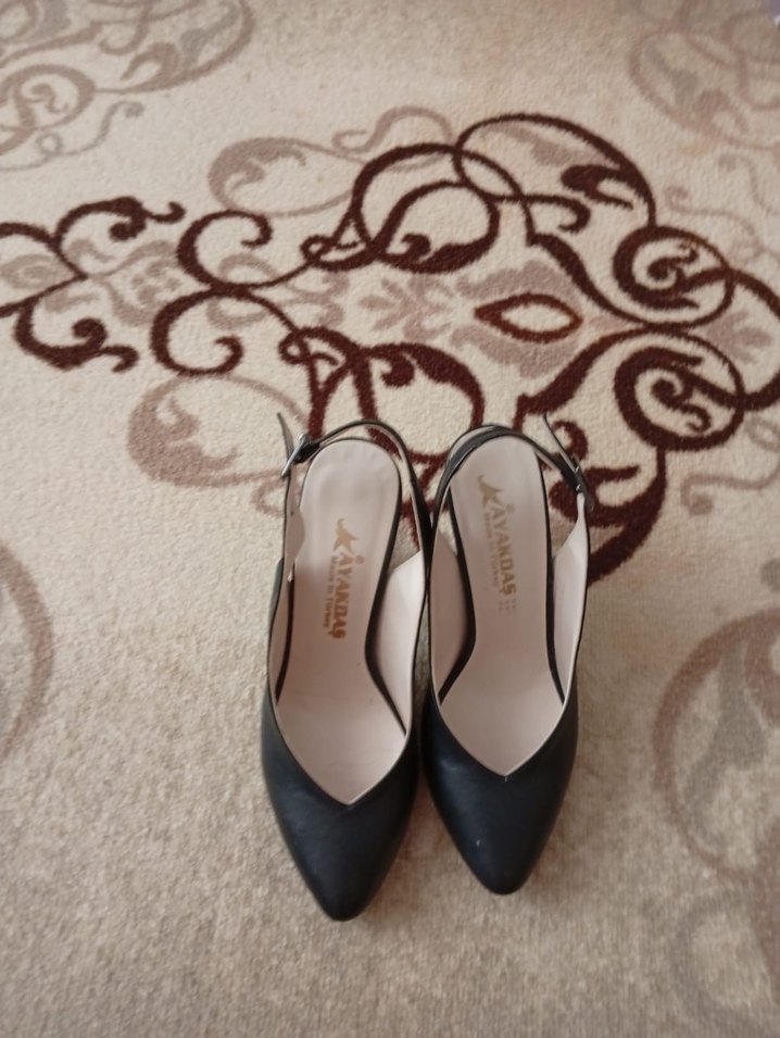 Diger Siyah Yılan Desenli Tokalı Stiletto - Görsel 2