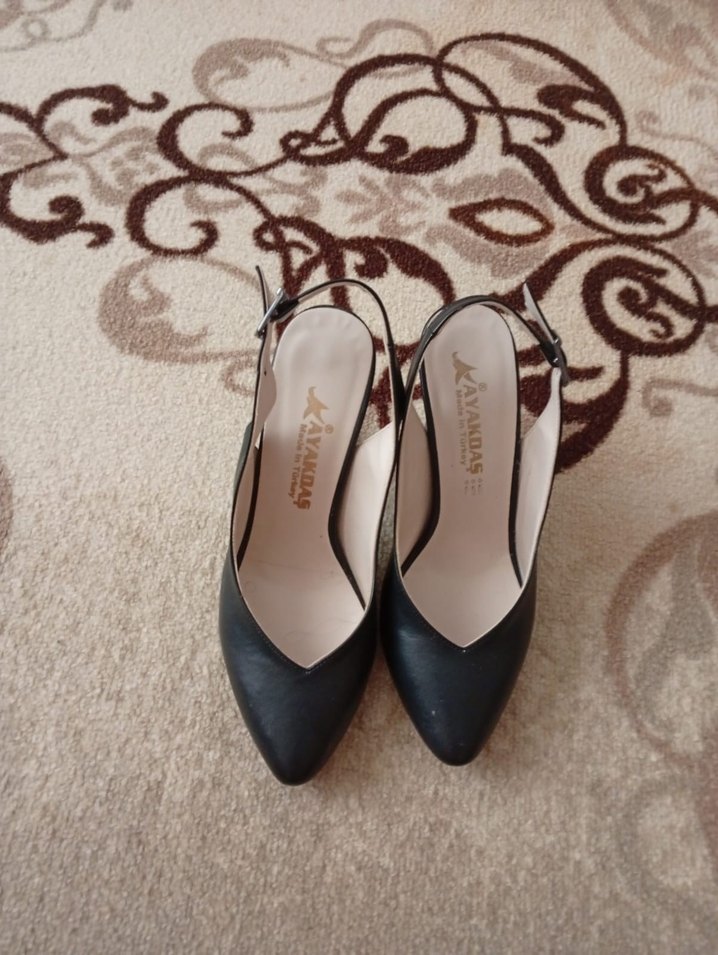 Diger Siyah Yılan Desenli Tokalı Stiletto - Görsel 3