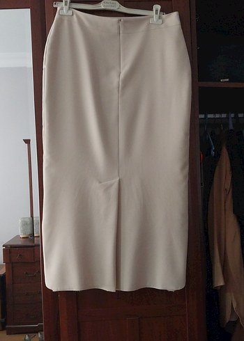 Bej Drapeli Kadın Uzun Etek - Görsel 2