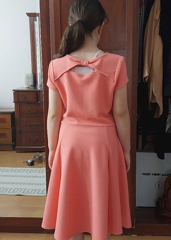 Pembe Normcore Kısa Kollu Çocuk Elbise - Görsel 2