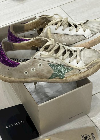 Golden Goose Deluxe Golden Goose Deluxe Beyaz Blok Topuklu Kadın Spor Ayakkabı