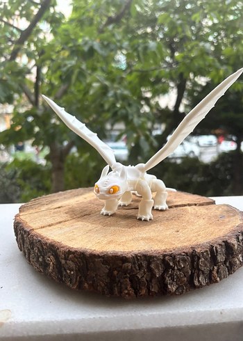 Beden Renk 3D Baskı ile Beyaz Ejderha Aksiyon Figürü