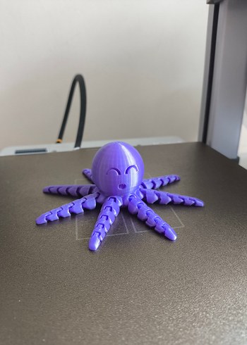Beden Renk 3D Baskı ile Mor Aksiyon Figürü Ahtapot