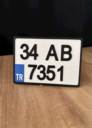 Beden 3D ile basılmış kişiye özel dekoratif plakalık 10*14cm