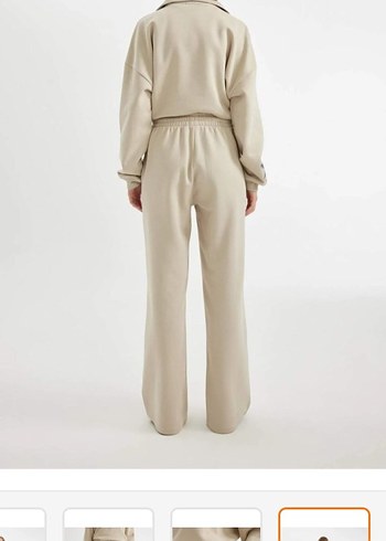 Bej Rahat Kesim Kadın Eşofman Altı - Görsel 3