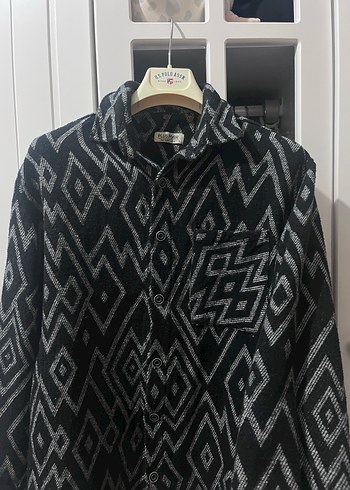 Erkek Gri Desenli Uzun Kollu Düğmeli Gömlek - Görsel 4