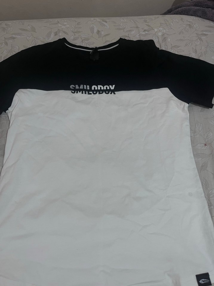 Erkek Beyaz Baskılı Kısa Kollu Tişört - Görsel 2