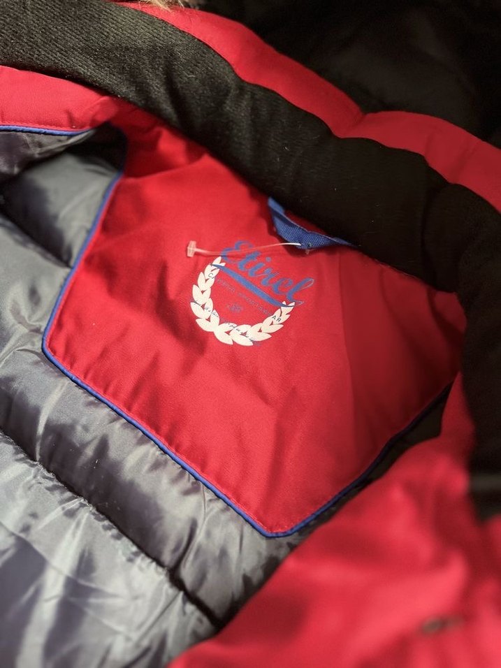 Kırmızı Kürklü Kışlık Mont - Görsel 3