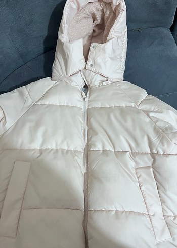 gül kurusu rengi içi kürklü Kadın Kış Montu - Görsel 4