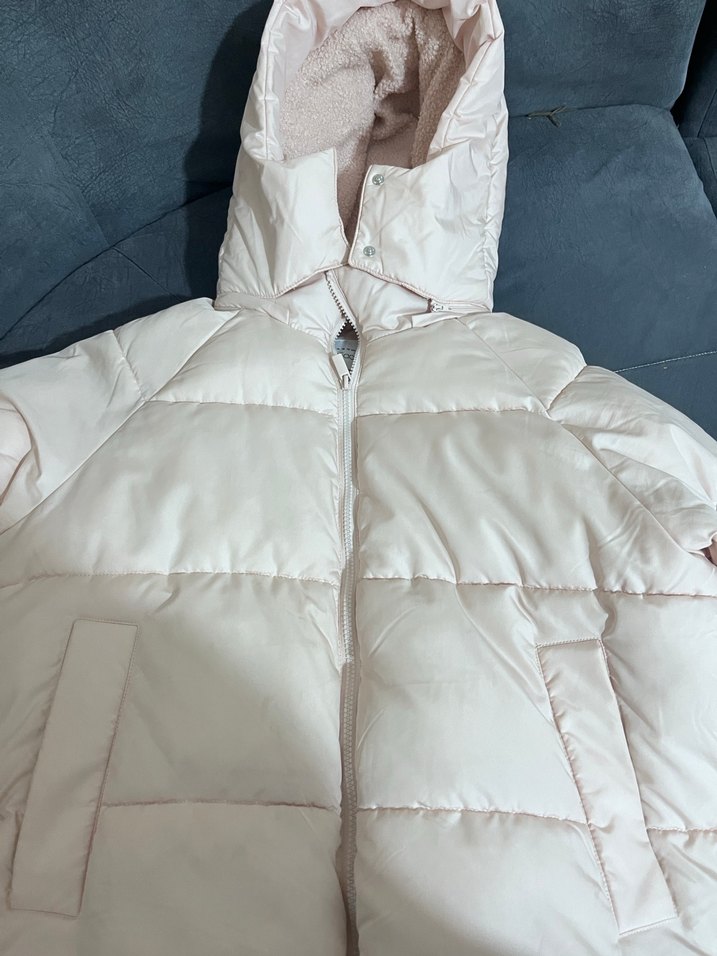 gül kurusu rengi içi kürklü Kadın Kış Montu - Görsel 4