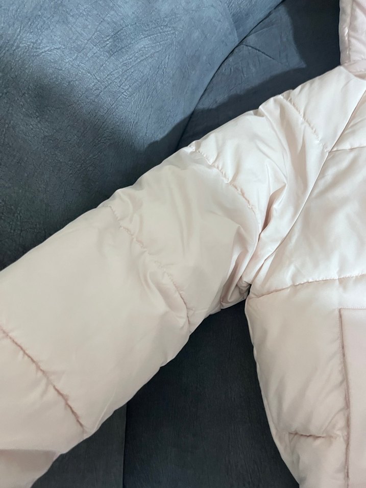 gül kurusu rengi içi kürklü Kadın Kış Montu - Görsel 5