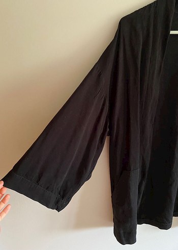 xs Beden siyah Renk LCWaiki Siyah Midi Keten kimono