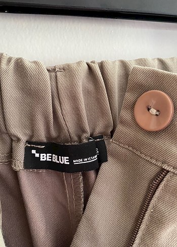 s Beden Beblue Bej Kadın Keten Regular Fit Pantolon