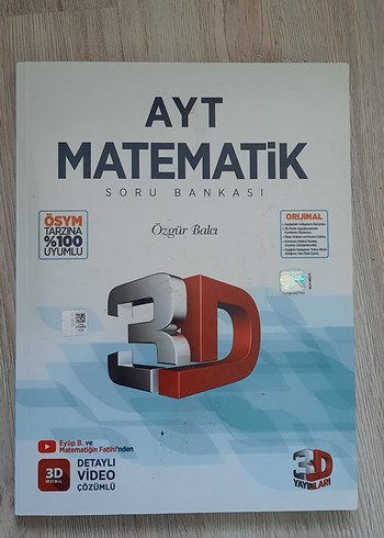 AYT Matematik Soru Bankası 3D Video Çözümlü
