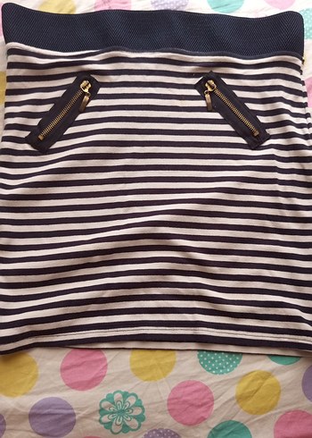 Renkli Zebra Desenli kadin etek