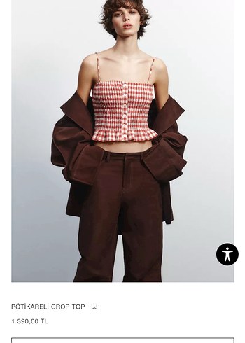 Zara Pötikareli Crop Büstiyer