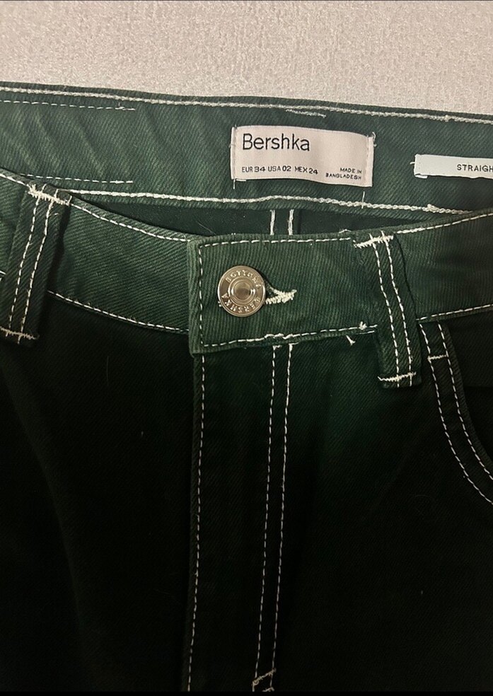 Koyu yeşil pantolon bershka - Görsel 2