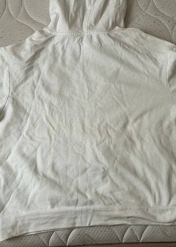 Kapüşonlu Beyaz Baskılı Kadın Sweatshirt - Görsel 5