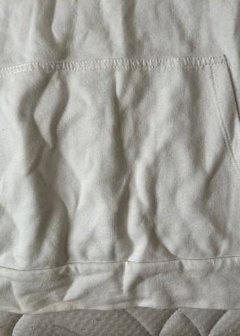 Kapüşonlu Beyaz Baskılı Kadın Sweatshirt - Görsel 3