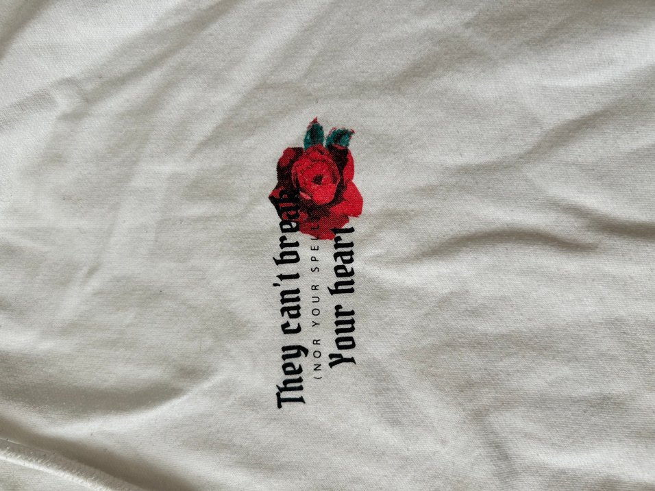 Kapüşonlu Beyaz Baskılı Kadın Sweatshirt - Görsel 2