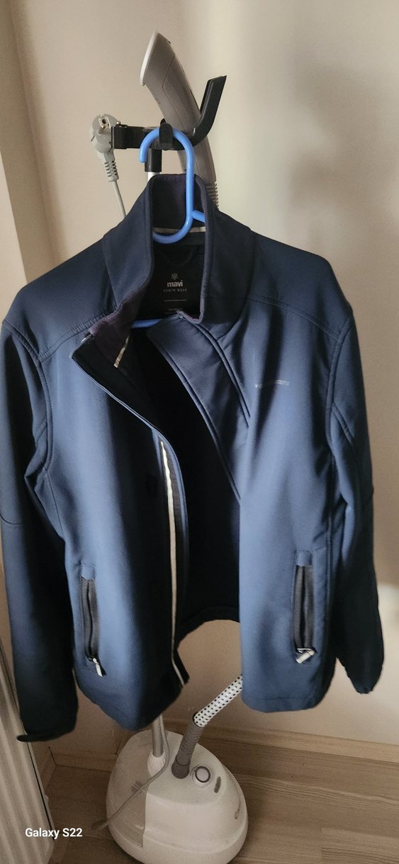 Erkek Mavi Fermuarlı Günlük Ceket - Görsel 3