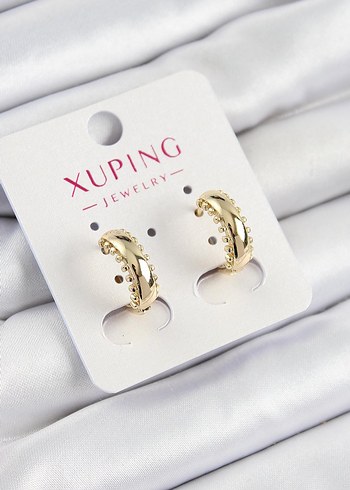 Xuping Çit Halka Model Gold Renk Kadın Küpe