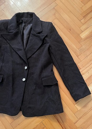 Siyah Süet Kadın Blazer Ceket - Görsel 2