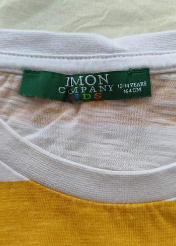 Limon Company Erkek Sarı Beyaz Çizgili Salaş Tişört