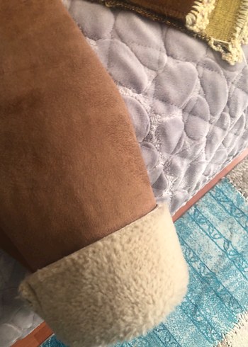 Kahverengi Süet Kürklü Kadın Ceket - Görsel 3