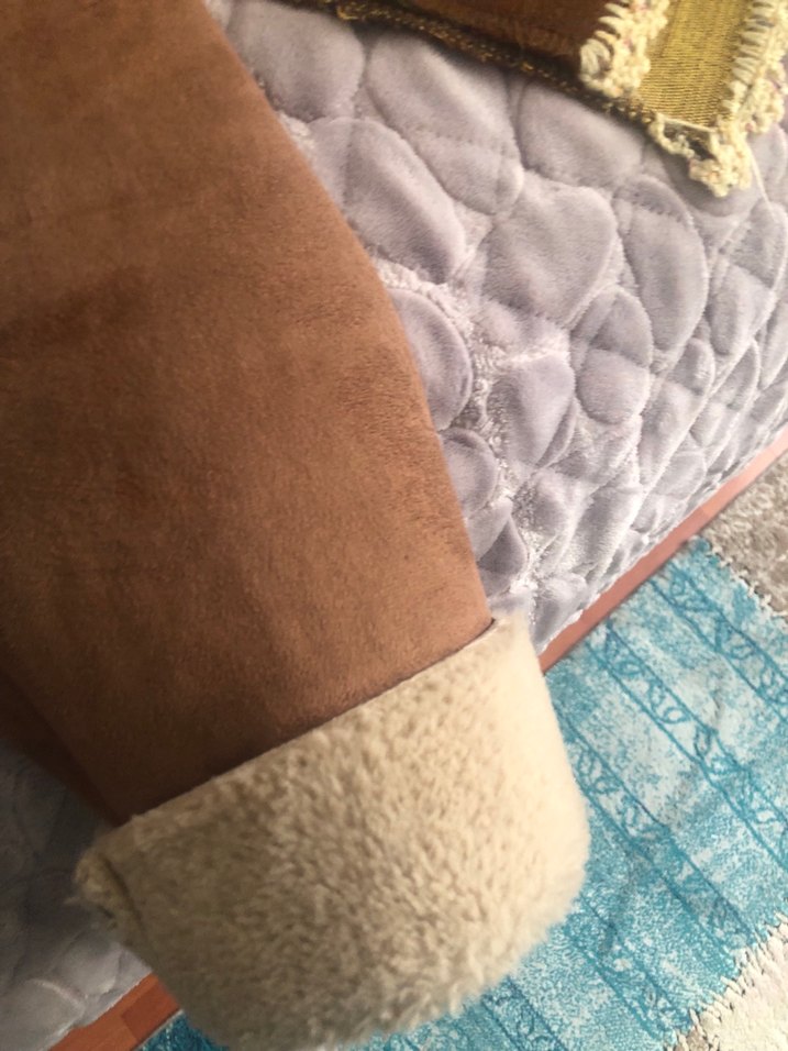 Kahverengi Süet Kürklü Kadın Ceket - Görsel 3