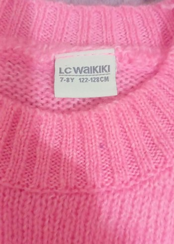 Pembe Nakışlı Kız Çocuk Triko Kazak - Görsel 3