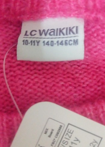 Kız Çocuk Pembe Örme Uzun Kollu Kazak - Görsel 3