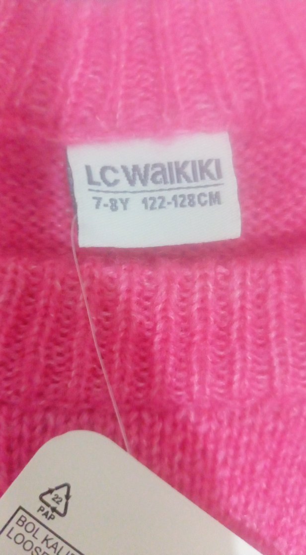 Kız Çocuk Pembe Triko Kazak - Görsel 3