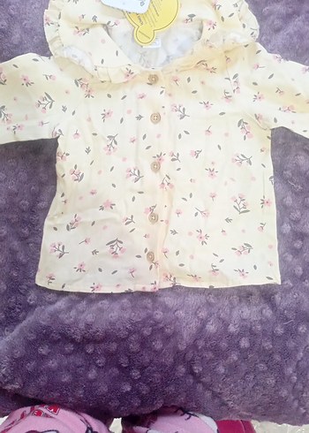 Kız Bebek Pamuklu Düğmeli Bluz - Görsel 2