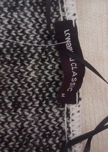 Kadın Beyaz Siyah Uzun Kollu Örgü Hırka - Görsel 5