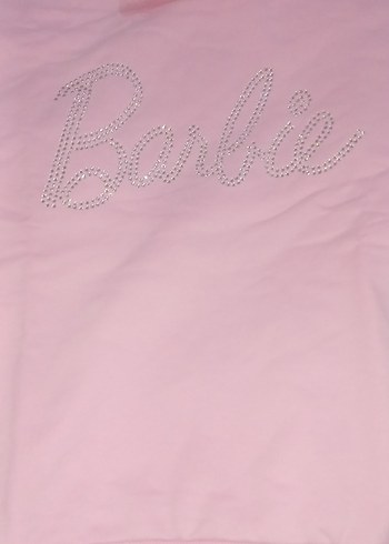 Pembe Barbie Payetli Kız Sweatshirt - Görsel 2