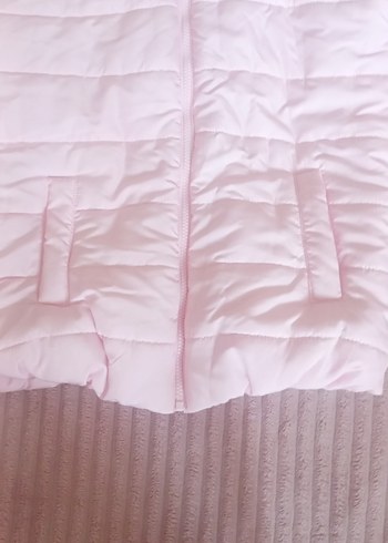 Kürklü Kapüşonlu Pembe Kız Çocuk Mont - Görsel 3